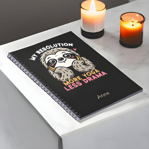 Caderno Espiral Notebook Sloth Yoga - Mais Yoga Menos Drama