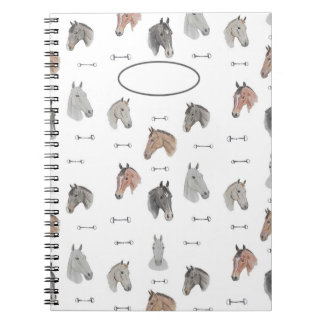 Caderno Espiral Notebook sobre cavalos e bits