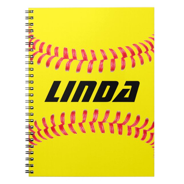 Caderno Espiral Notebook Softball Personalizado (Frente)