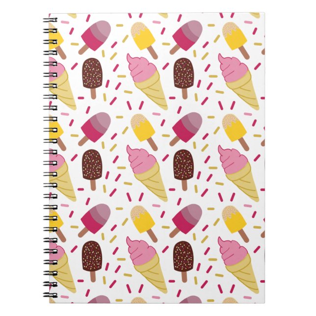 Caderno Espiral Notebook sorvete (Frente)