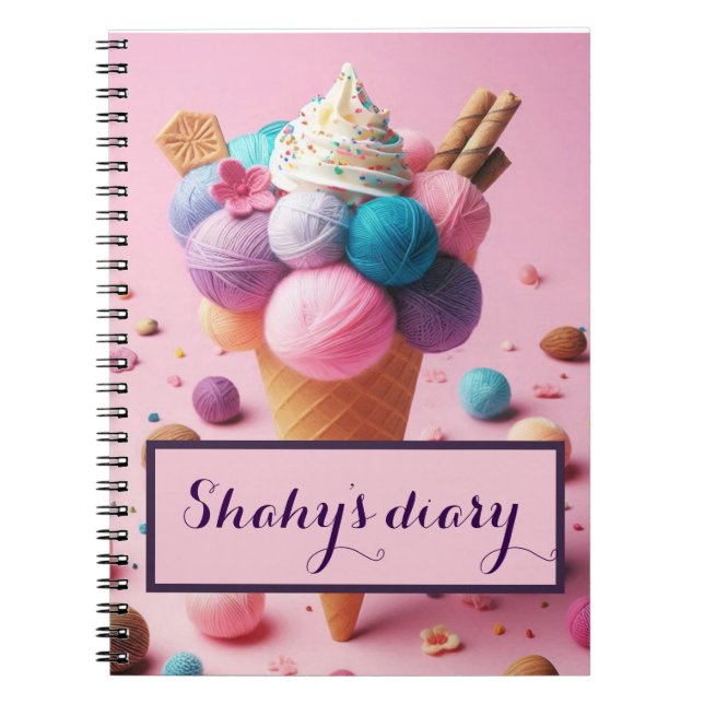 Caderno Espiral notebook sorvete esquisito (Frente)