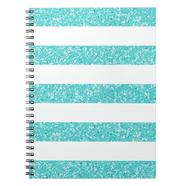 Caderno Espiral Notebook Sparkle Glitter Look Strips (Frente)