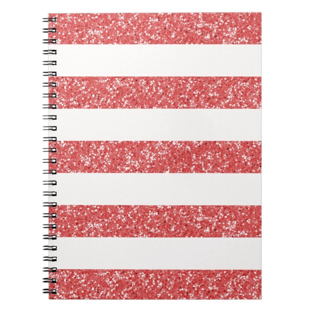 Caderno Espiral Notebook Sparkle Glitter Look Strips (Frente)