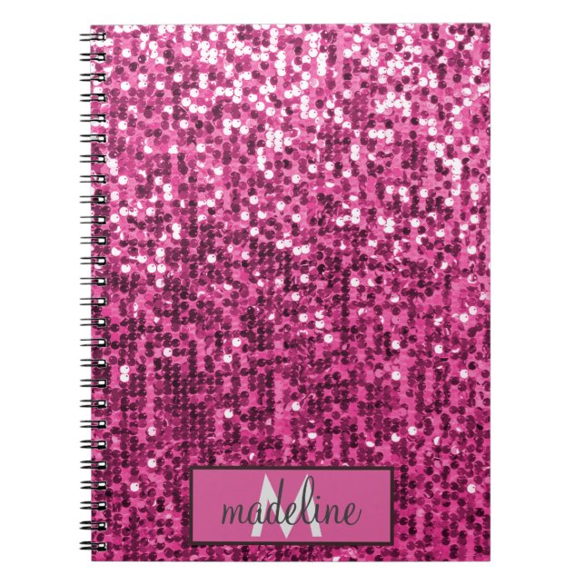 Caderno Espiral Notebook Sparkly com Sequência Líptica de PINK Mon (Frente)