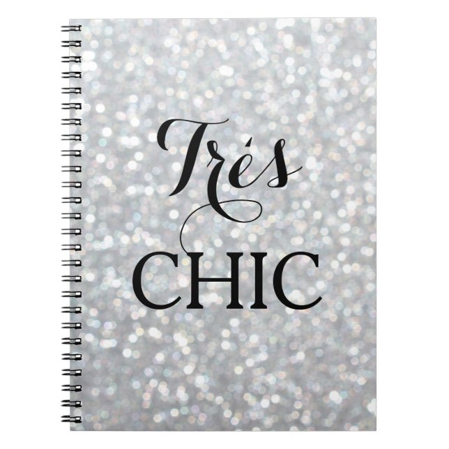 Caderno Espiral Notebook Sparkly Silver VERCHIC (Frente)