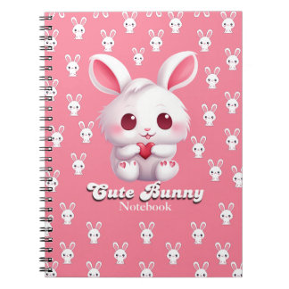 Caderno Espiral Notebook Spiral Cute Bunny