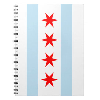 Caderno Espiral Notebook Spiral da bandeira de Chicago