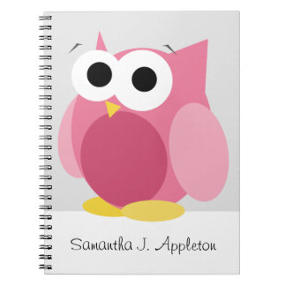 Caderno Espiral Notebook Spiral De 6,5" x 8,75", Grande Coruja Ros
