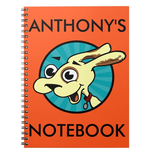 CADERNO ESPIRAL NOTEBOOK SPIRAL DE CACHORRO ENGRAÇADO (Frente)