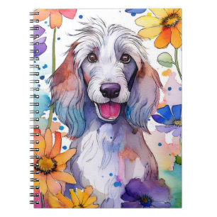 Caderno Espiral Notebook Spiral de Cão-Cão Afegão