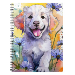 Caderno Espiral Notebook Spiral De Puppy Retriever Do ouro