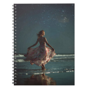 Caderno Espiral Notebook Starlion Ocean Dance Fluindo Vestido