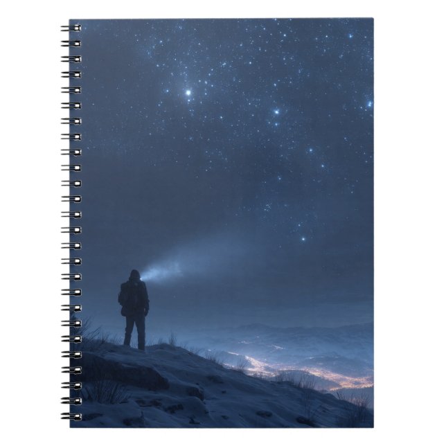 Caderno Espiral Notebook Starry Night do Lone Explorer (Frente)