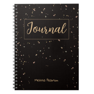 Caderno Espiral Notebook Stars Night Black Spiral