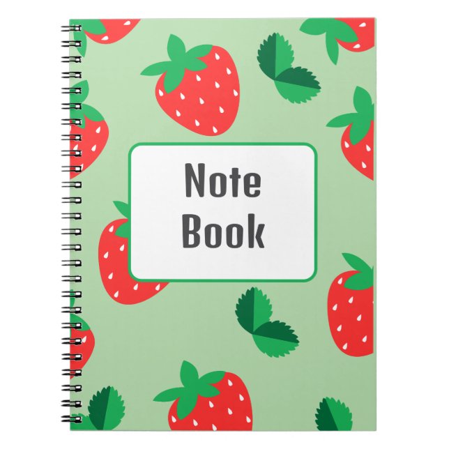 Caderno Espiral Notebook Strawberry (Frente)