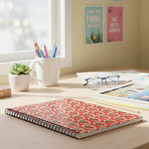 Caderno Espiral Notebook Strawberry