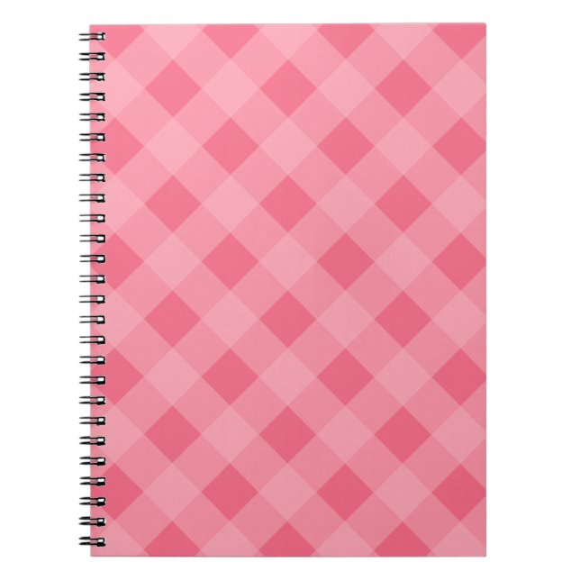 Caderno Espiral Notebook Strawberry Pink Gingham (Frente)