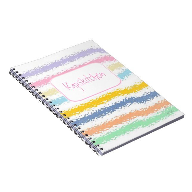 Caderno Espiral Notebook Striped Pastels SG (Lado Direito)