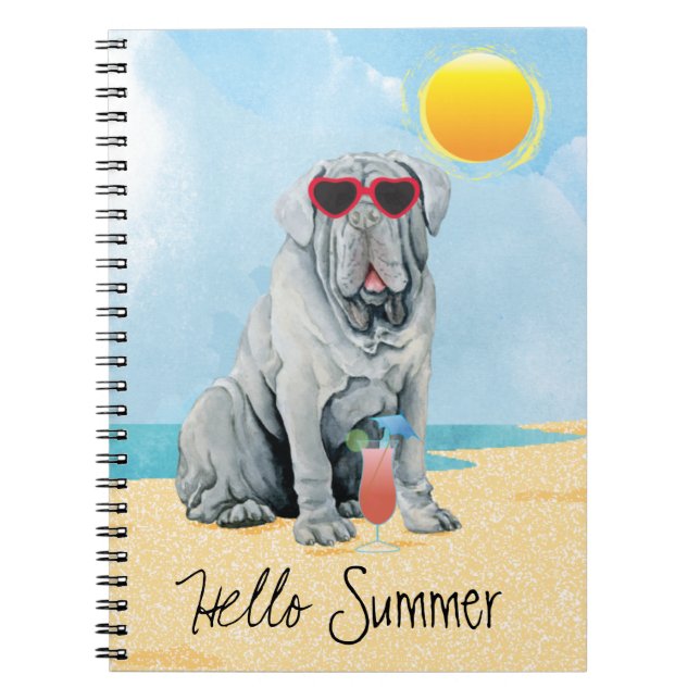 Caderno Espiral Notebook Summer Mastino (Frente)