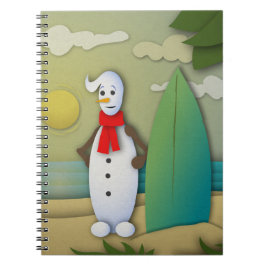 Caderno Espiral Notebook Summertime Snowman
