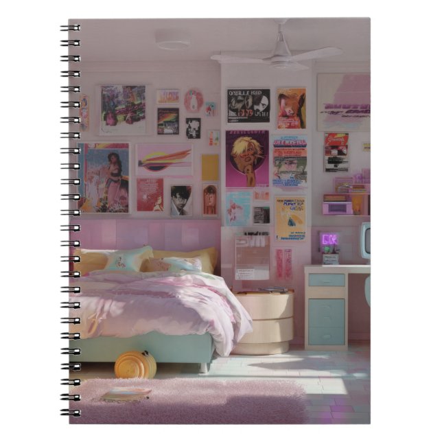 Caderno Espiral Notebook Sunlit Retro Poster Wall (Frente)