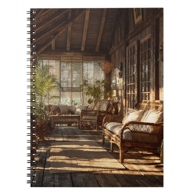 Caderno Espiral Notebook Sunlitic Rustic Veranda (Frente)