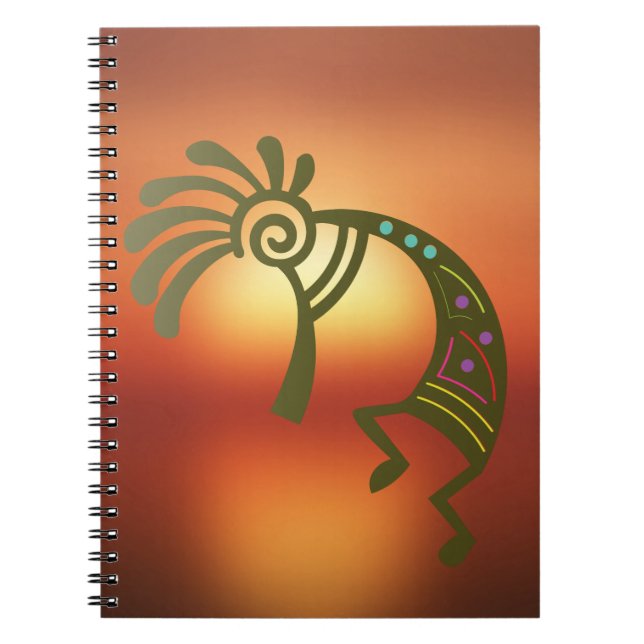 Caderno Espiral Notebook Sunset Southwest Kokopelli (Frente)