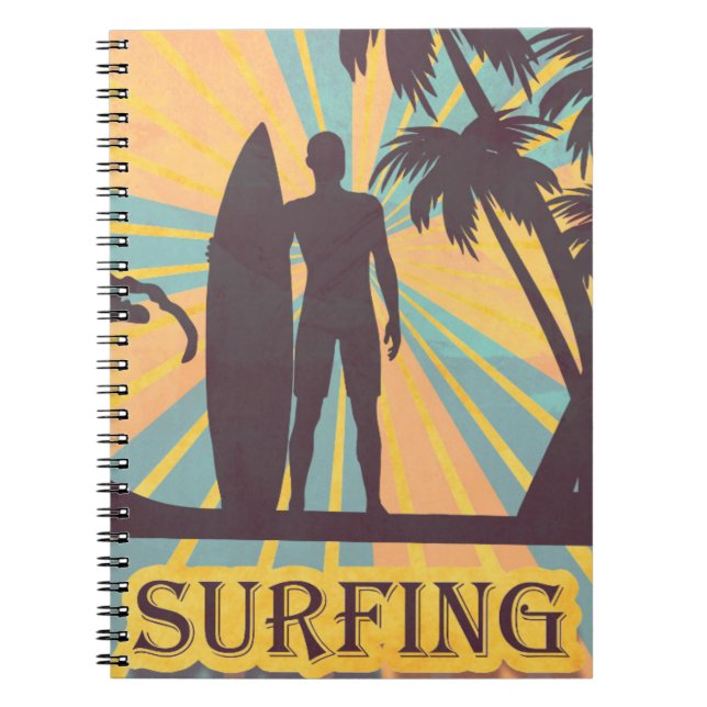 Caderno Espiral Notebook Surfer Dude (Frente)