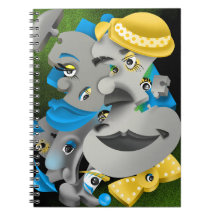 Notebook Surreal Quebra-cabeça Faces