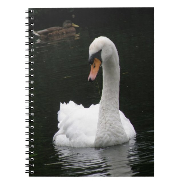 Caderno Espiral Notebook Swan Branco (Frente)