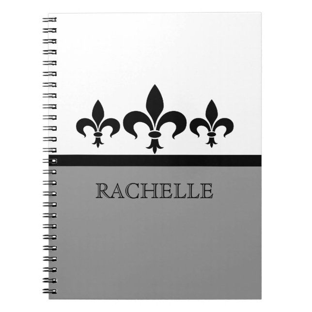 Caderno Espiral Notebook Swanky Fleur De Lis (Frente)