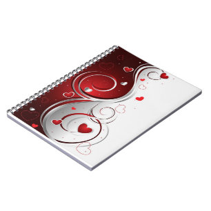 Caderno Espiral Notebook Swirl & Hearts