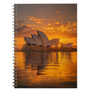 Caderno Espiral Notebook Sydney Opera House Sunrise