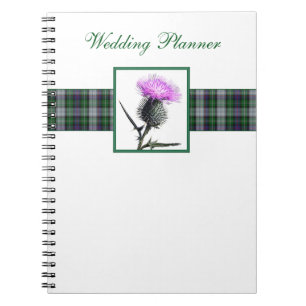 Caderno Espiral Notebook Tartan e Thistle Wedding Planner