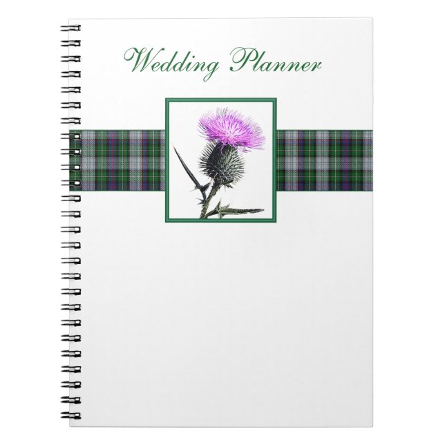 Caderno Espiral Notebook Tartan e Thistle Wedding Planner (Frente)