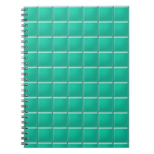 Caderno Espiral Notebook - Teal Mosaico