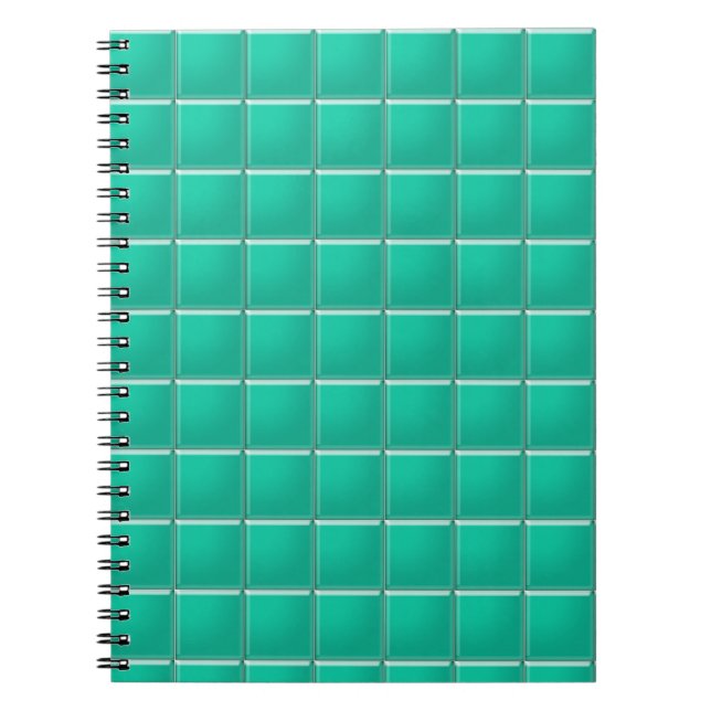 Caderno Espiral Notebook - Teal Mosaico (Frente)
