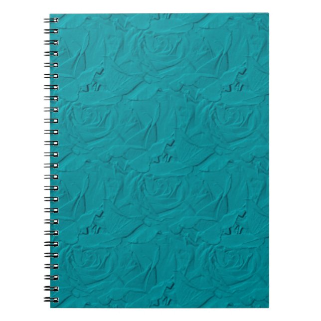 Caderno Espiral NOTEBOOK TEAL Rosas embutidos (Frente)