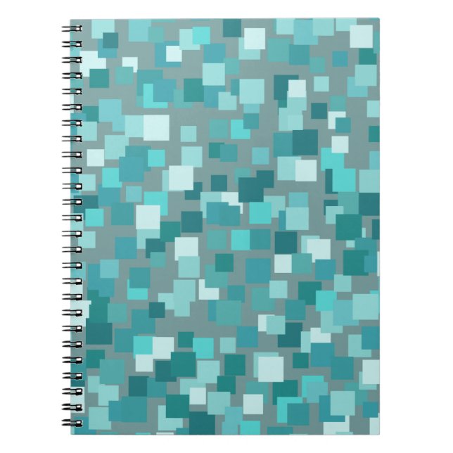 Caderno Espiral Notebook Teal Squares (Frente)