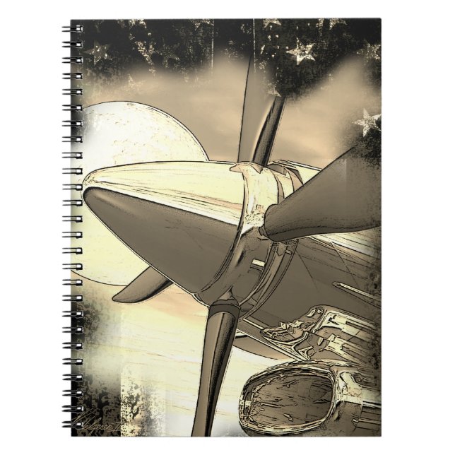 Caderno Espiral Notebook técnico para aeronaves retrorreflectoras (Frente)