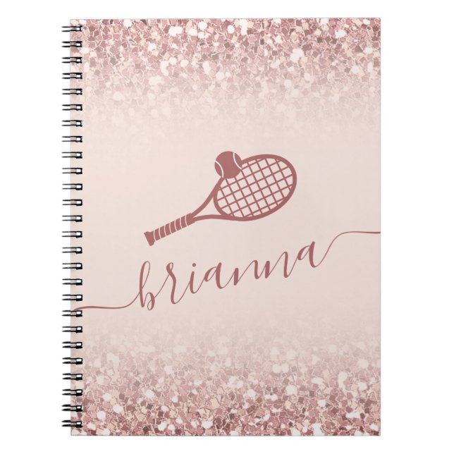 Caderno Espiral Notebook Tênis Personalizado Girly Sparkle Rosa (Frente)