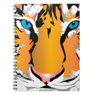 CADERNO ESPIRAL NOTEBOOK TIGER-ORANGE