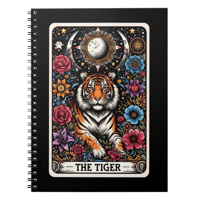 Caderno Espiral Notebook Tiger Spirit Tarot Card (Frente)
