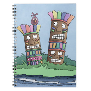 Caderno Espiral Notebook Tiki Bird Rosebud