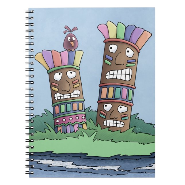Caderno Espiral Notebook Tiki Bird Rosebud (Frente)