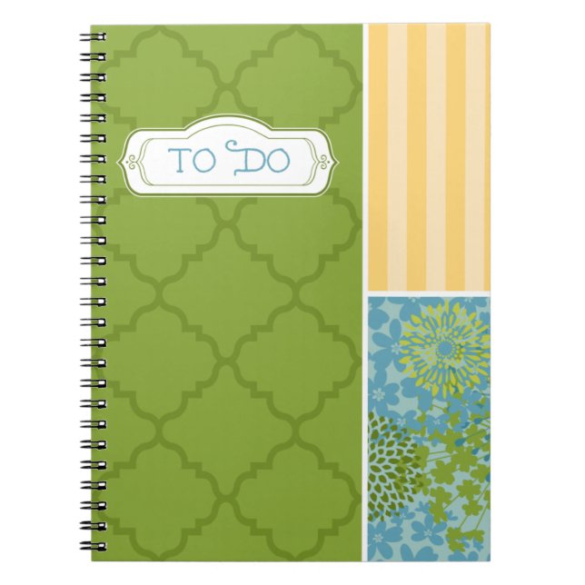 Caderno Espiral Notebook "To Do" - Primavera verde (Frente)