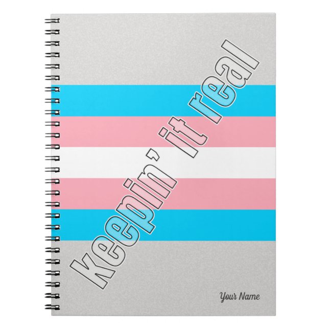 Caderno Espiral Notebook Trans Pride (Frente)