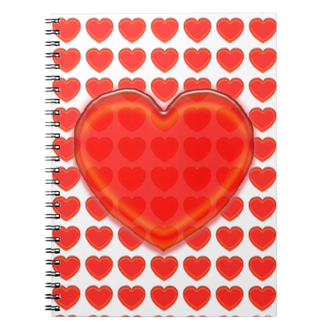 Caderno Espiral Notebook - Três Corações Dimensionais (Frente)