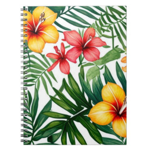 Caderno Espiral Notebook Tropical Hibiscus Jungle