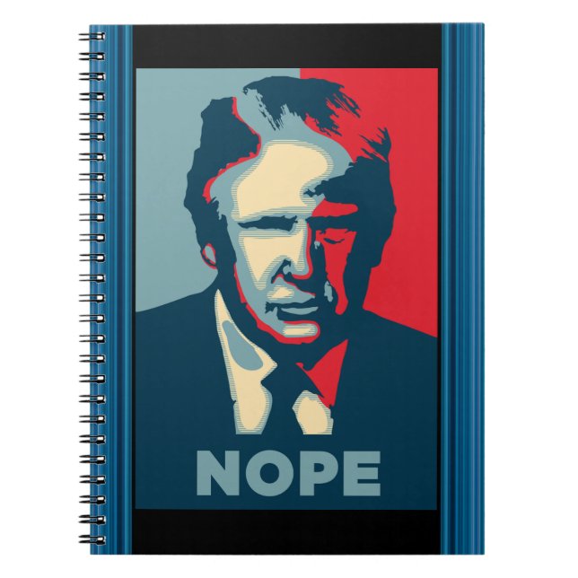 Caderno Espiral Notebook Trump Nope (Frente)